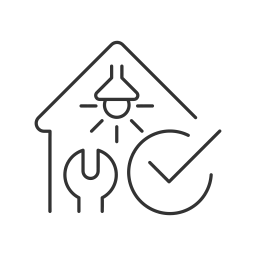 Icône service installation électrique nouvelle construction ou rénovation